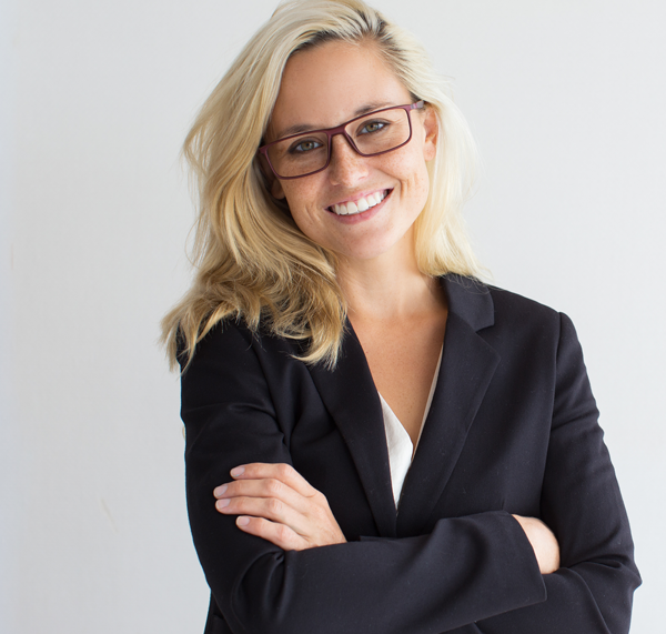 Happy Business Woman Header Image